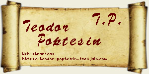 Teodor Poptešin vizit kartica
